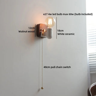 Celako™ Kirari Wall Light | Ceramic Bedside Lighting