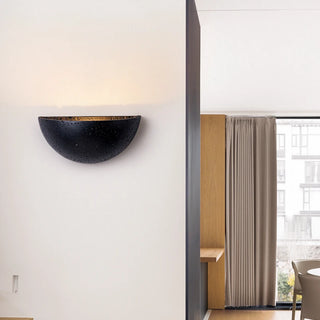Celako™ Nerolith Wall Light | Black Travertine Bedroom Lighting