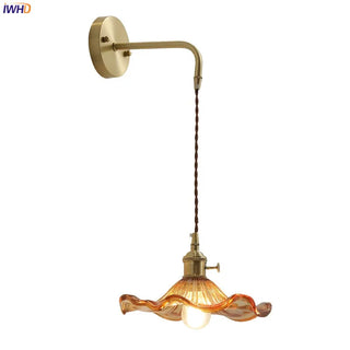 Celako™ Ambrien Wall Light | Amber Glass Living Room Lighting