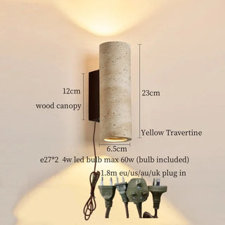 Celako™ Travetto Wall Light | Yellow Travertine Living Room Lighting