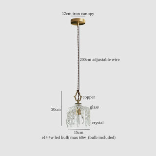 Celako™ Auricite Pendant Light | Crystal Glass Bedroom Lighting