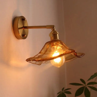 Celako™ Ambrium Wall Light | Amber Glass Japan Style