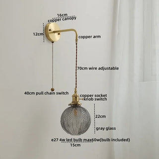 Celako™ Aureglas Wall Light | Glass Bedroom Lighting