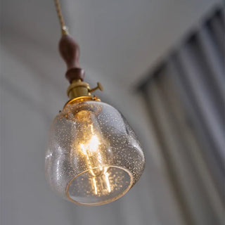 Celako™ Lucambra Pendant Light | Amber Glass Japan Style