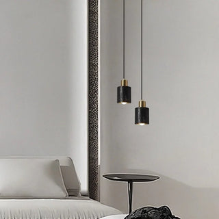 Celako™ Trivora Pendant Light | Black Travertine Bedroom Lighting