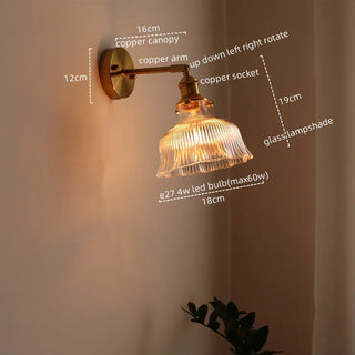 Celako™ Cuvrio Wall Light | Vintage Copper Bedroom Lighting