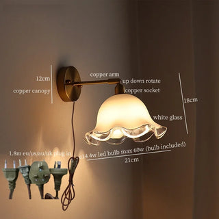 Celako™ Opalier Wall Light | Glass Vintage Living Room Lighting
