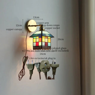 Celako™ Prismia Wall Light | Tiffany Vintage Glass Bedroom Lighting