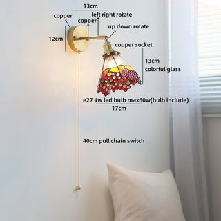 Celako™ Floreta Wall Light | Glass Bedside Lighting