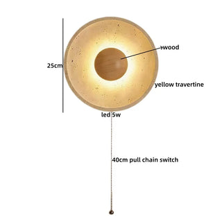 Celako™ Tevrin Wall Light | Yellow Travertine Vintage