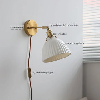 Celako™ Kaolis Wall Light | Ceramic Bedside Lighting