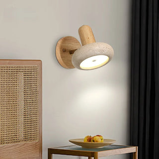 Celako™ Auretine Wall Light | Yellow Travertine Bedroom Lighting