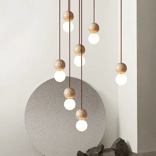 Celako™ Vitreno Pendant Light | Yellow Travertine Kitchen Island Lighting