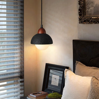 Celako™ Neroporo Pendant Light | Black Travertine Bedroom Lighting
