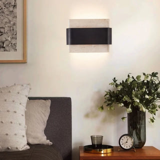 Celako™ Tavene Wall Light | Stone Wood Japanese Style