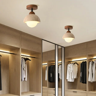 Celako™ Tiboro Ceiling Light | Yellow Travertine Wabi Sabi Style