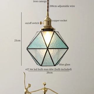 Celako™ Petalume Pendant Light | Pink Glass Bedroom Lighting