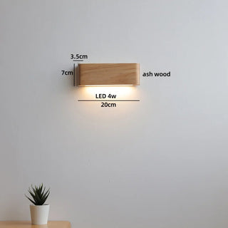 Celako™ Quadera Wall Light | Wood Bedside Lighting
