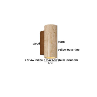Celako™ Sientra Wall Light | Yellow Travertine Modern Style Bedroom Lighting