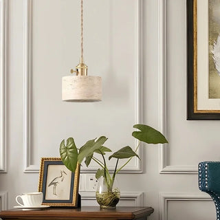 Celako™ Auravo Pendant Light | Yellow Travertine Kitchen Island Lighting