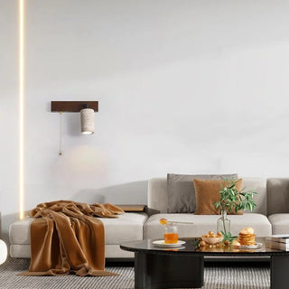 Celako™ Sabbiona Wall Light | Yellow Travertine Bedroom Lighting