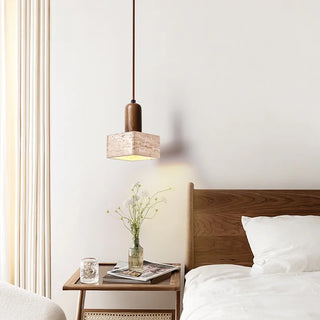 Celako™ Lutesco Pendant Light | Yellow Travertine Kitchen Island Lighting