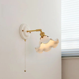Celako™ Porcella Wall Light | White Ceramic Bedroom Lighting
