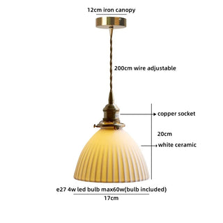 Celako™ Lunori Pendant Light | White Ceramic Dining Room Lighting