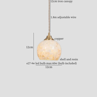 Celako™ Nacre Pendant Light | Resin And Shell Kitchen Island Lighting