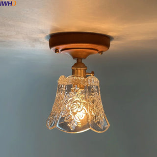 Celako™ Vitrowe Ceiling Light | Glass Wood Living Room Lighting