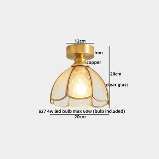 Celako™ Verlum Ceiling Light | Glass Copper Vintage Living Room Lighting