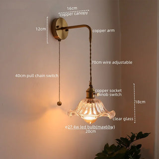 Celako™ Aurien Wall Light | Glass Bedroom Lighting