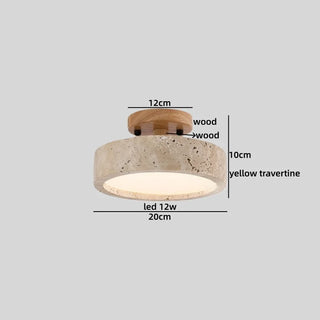Celako™ Lithura Ceiling Light | Yellow Travertine Japan Vintage