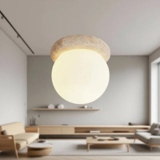 Celako™ Lapiora Ceiling Light | Yellow Travertine Living Room Lighting
