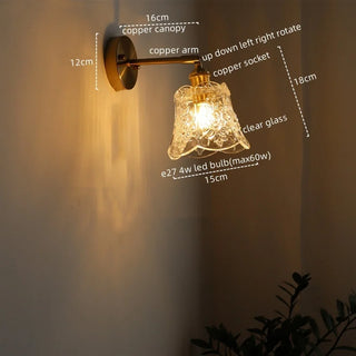 Celako™ Aurico Wall Light | Glass Bedroom Lighting