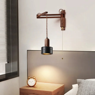 Celako™ Articula Wall Light | Black Travertine Bedroom Lighting