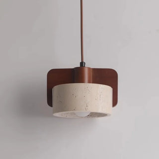 Celako™ Tiburite Pendant Light | Yellow Travertine Bedroom Lighting