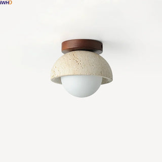 Celako™ Soltrine Ceiling Light | Yellow Travertine Glass Stone Kitchen Island Lighting