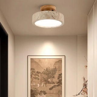 Celako™ Halona Ceiling Light | Yellow Travertine Japan Style