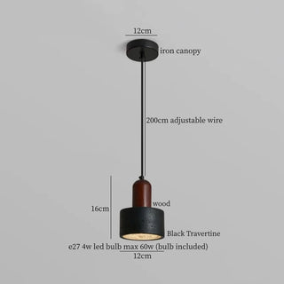 Celako™ Lumitrene Pendant Light | Yellow Travertine Glass Bedroom Lighting