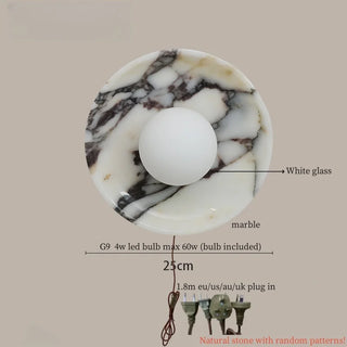 Celako™ Orbita Wall Light | Marble Glass Bedroom Lighting