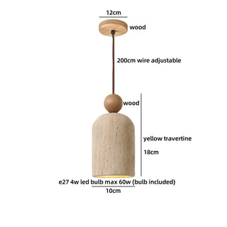 Celako™ Aviora Pendant Light | Travertine Dining Room Lighting