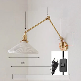 Celako™ Arcoro Wall Light | Copper Ceramic Bedroom Lighting