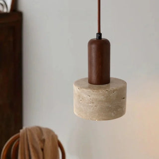 Celako™ Lithoria Pendant Light | Yellow Travertine Kitchen Island Lighting