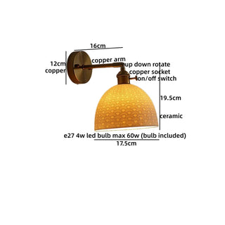 Celako™ Ceraco Wall Light | Copper Vintage Bedroom Lighting