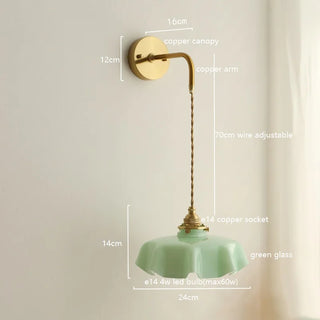 Celako™ Cuprosa Wall Light | Glass Bedside Lighting
