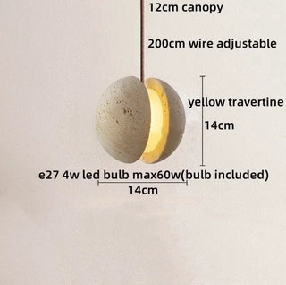 Celako™ Travertis Pendant Light | Travertine Dining Room Lighting