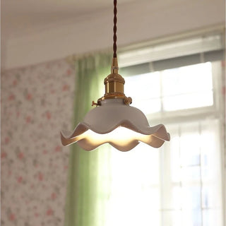 Celako™ Merletto Pendant Light | White Ceramic Bedroom Lighting