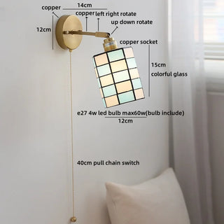 Celako™ Aurelin Wall Light | Stained Glass Bedside Lighting