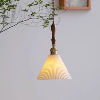 Celako™ Albesco Pendant Light | White Ceramic Bedroom Lighting